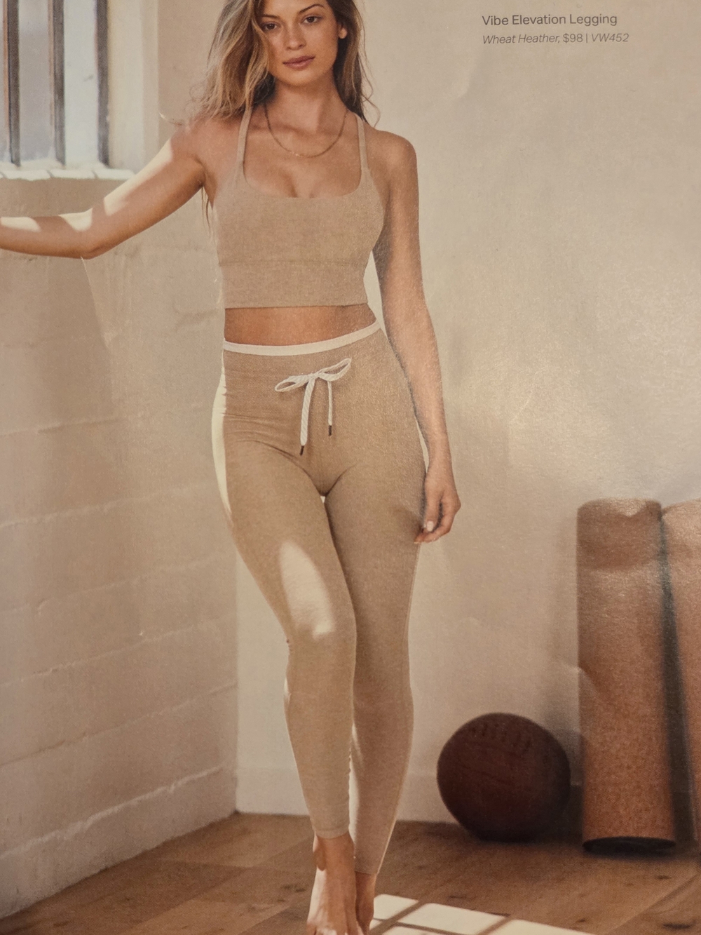 NNT, Vuori, Sports Bra and High-Waist Leggings - Wheat Heather, M